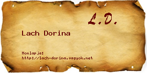 Lach Dorina névjegykártya